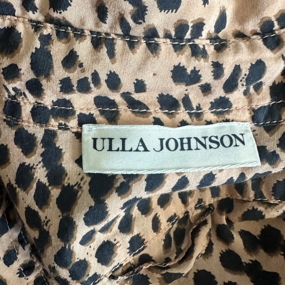 Ulla Johnson Leopard Print Cotton Silk Button Down Shirt. Size 0. - Picture 5 of 8